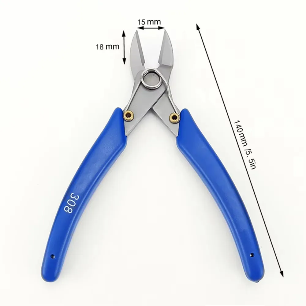 Bomurphy Flush Cutter, Drahtschneider, Micro Cutter Edelstahl-Seitenschneider, federbelastete Fichten-Schneidezange mit Silikongriff – Detail 3