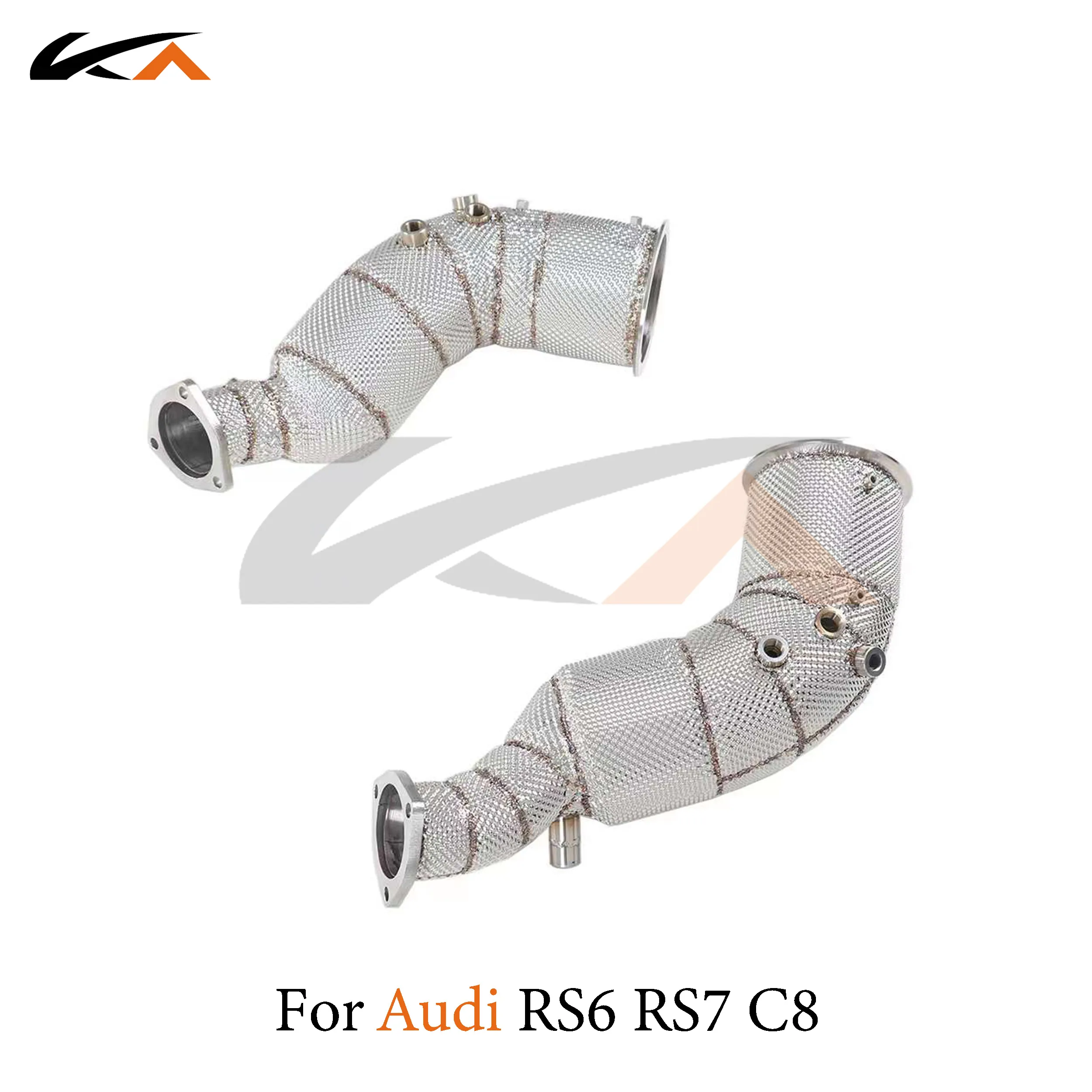 

KA Tuning downpipe exhaust steel headers for Audi RS6 RS7 C8 4.0T downpipe performance heat shield catalysis