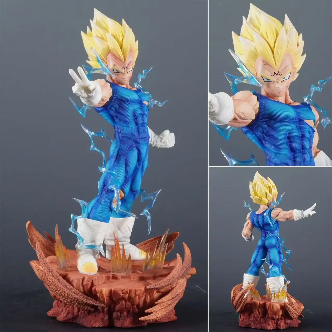 

Dragon Ball JK версия бесконечный демон Вегета фигурка Супер Сайян GK статуя аниме светящаяся модель орнамент