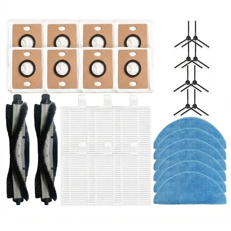 

【OFF SHELF】Replacement Parts 30PCS For Ilife A30 Pro Vacuum Cleaner- Main Brush Side Brush Filter Mop Cloth Dust Bag