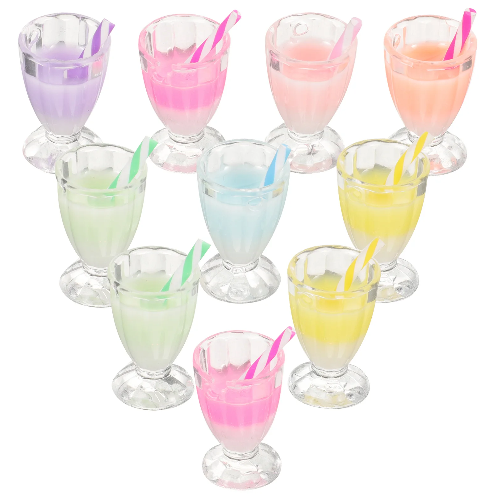 10Pcs Mini Resin Drinking Cup Charms for Jewelry Making DIY Crafts Drinking Cup Charms DIY Resin Charm Necklace Charm
