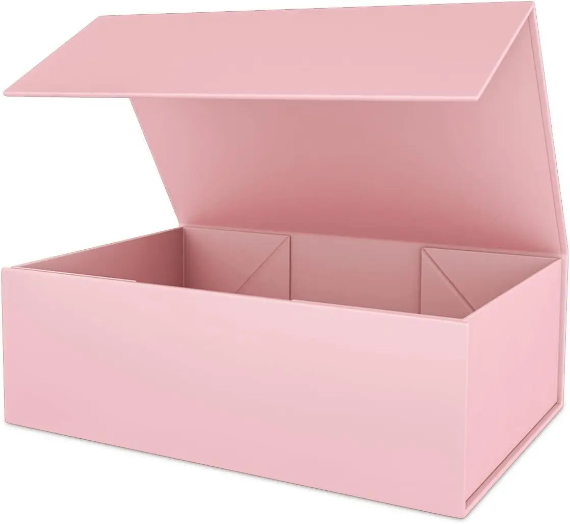 

10"x6"x3" Pink Magnetic Gift Box for Presents, Bridesmaid, Birthday, Luxury Packaging
