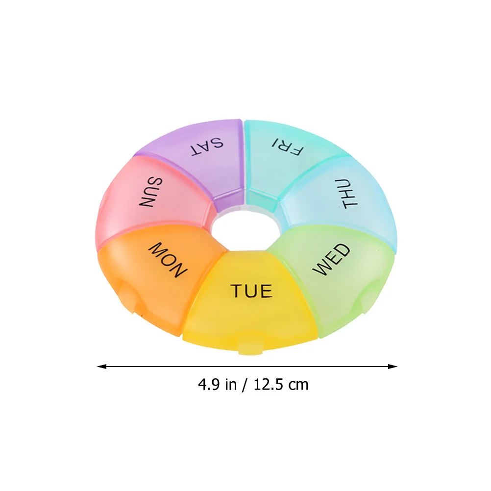 

2Pcs Portable Pill Box Medicine Organizer 7 Grid Mini Container Airtight Leakproof Storage for Travel Mini Medicine