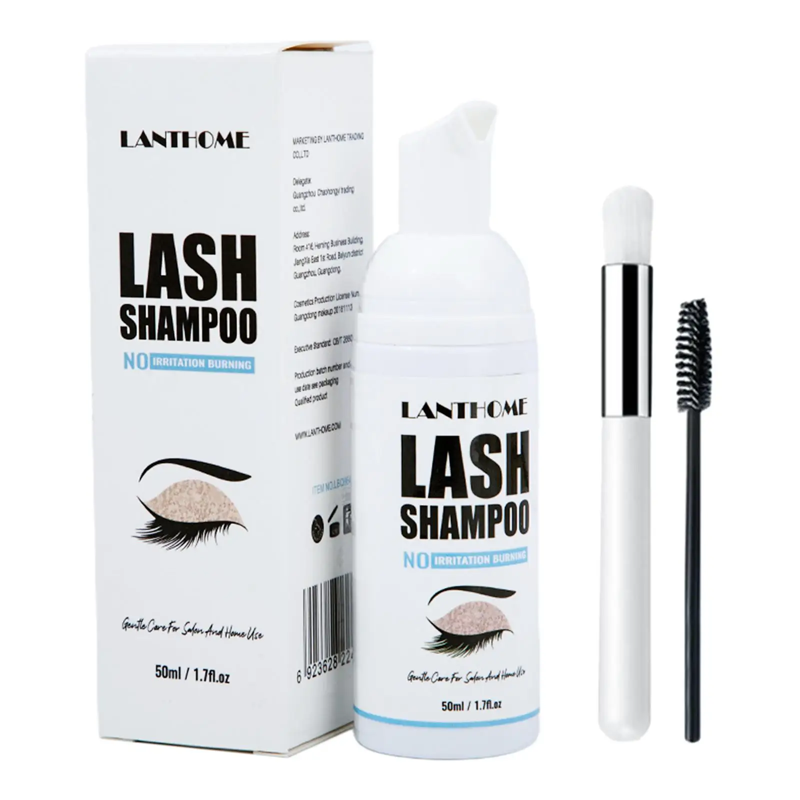 Eyelash Extension Shampoo 50ml Lash Foam Cleanser No Irritating for Remove Eye Makeup Residue Mascara Salon Use Home Care