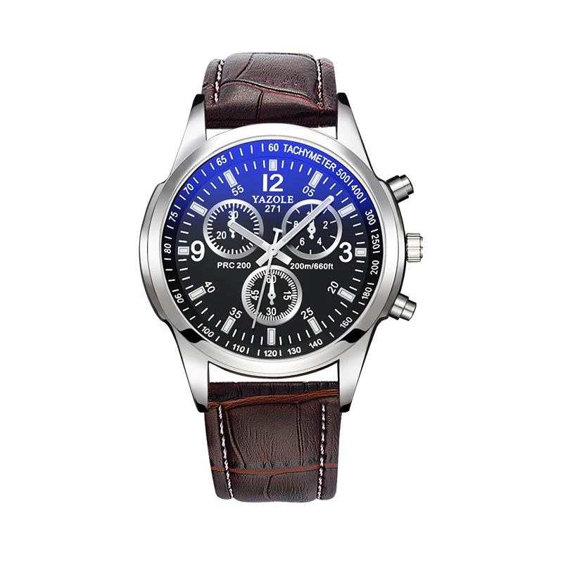 Men's Quartz Watch, 40mm Black Silver Design