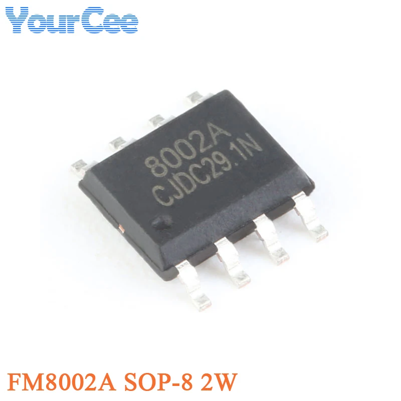 50pcs/10pcs FM8002A SOP-8 8002A SOP8 2W FM8002 Universal Audio Amplifier IC Compatible with LM4871 Chip Integrated Circuit