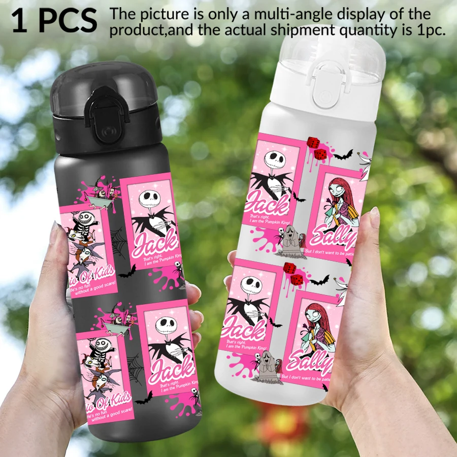 1Pc Disney, Skull, Pumpkin King, 26oz Plastic Water Bottle Sports Water Cup with Lift Rope Birthday/Back To School Gift