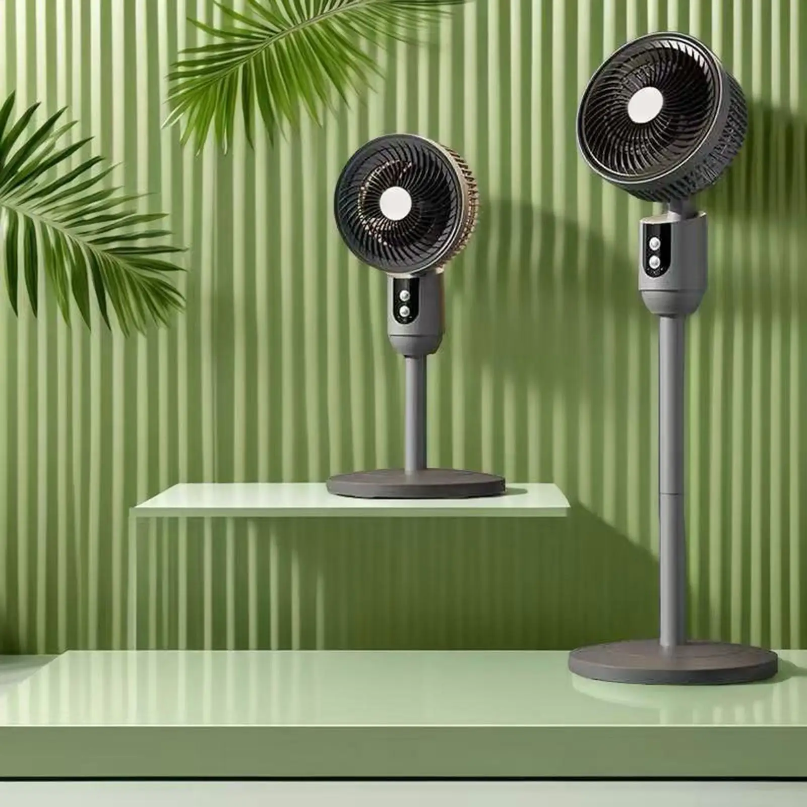 Standing Fan 30dB Silent Floor Fan 3 Speeds USB Powered Height Adjustable Portable Air Circulator for Summer Bedroom Office