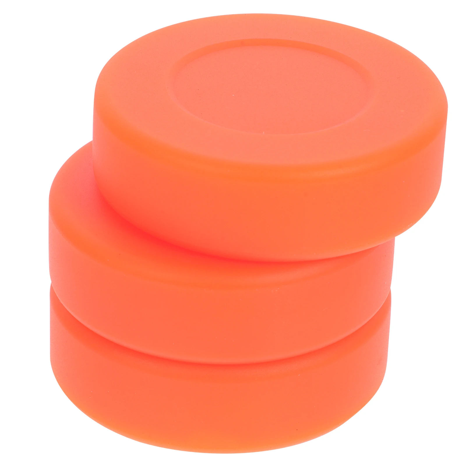 

3pcs Professional Ice Hockey Puck Orange High-Density Smooth Glide For Indoor Outdoor Training Competition Hockey Accessories