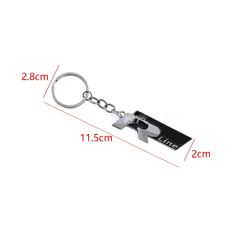 Rline Car Keychain Key Chain Auto Emblem Key Ring Accessories For Volkswagen R Polo GTI Golf Passat Magotan Tiguan Jetta CC Bora