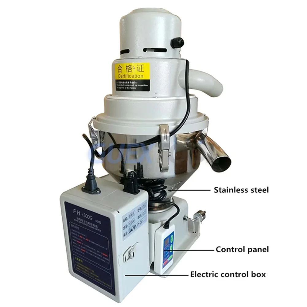 300KG/H 7.5L Hopper Loader Auto Feeder Automatic 220V for Injection Molding MachinePlastic Particle Vacuum Feeding Machine