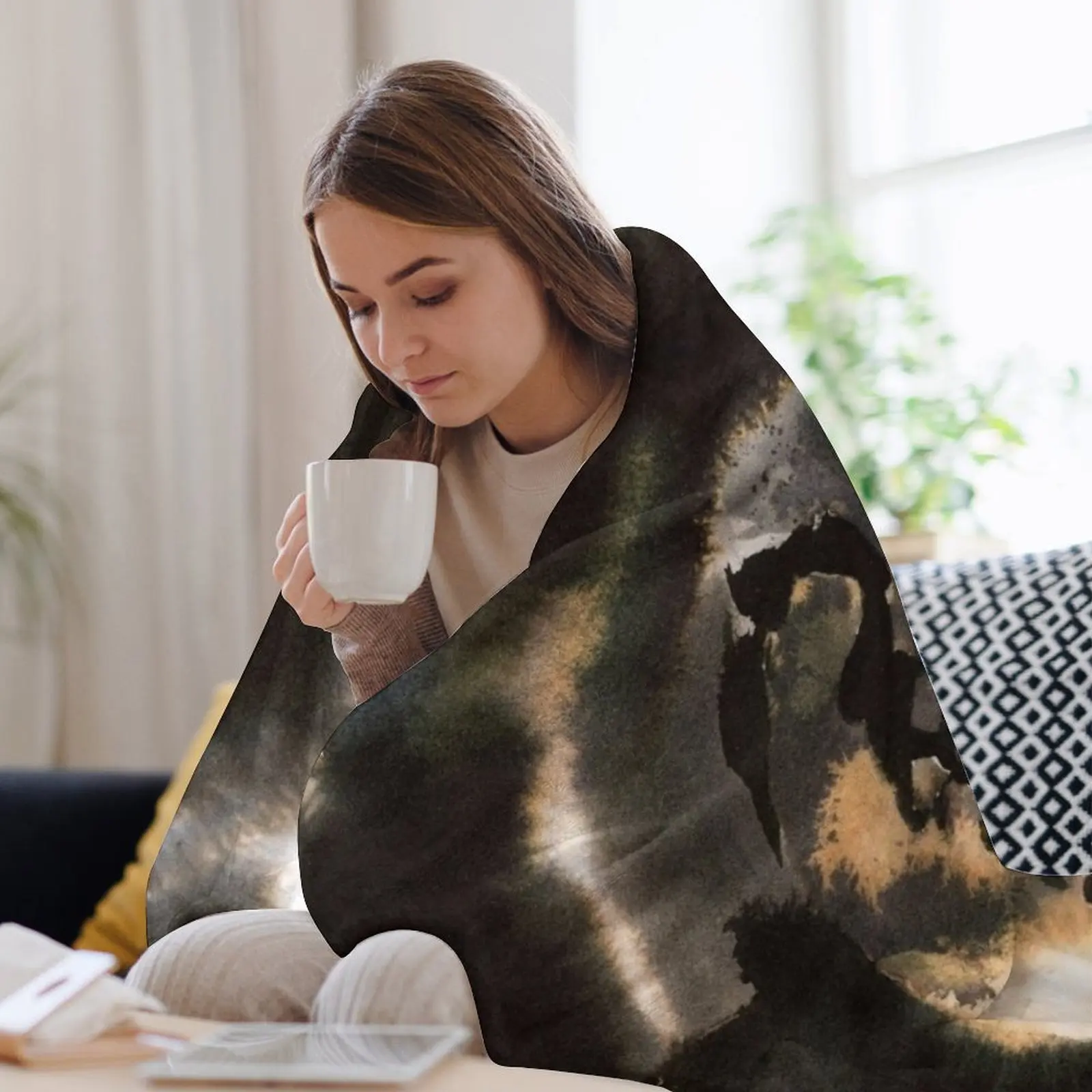 Manta Simon Ghost Riley en MW2, sofá cama ponderado, sofás decorativos, mantas St de lujo