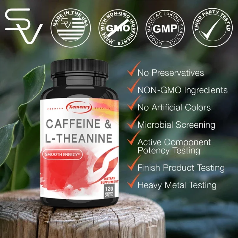 Caffeine 50 Mg and L-Theanine 100 Mg Capsules