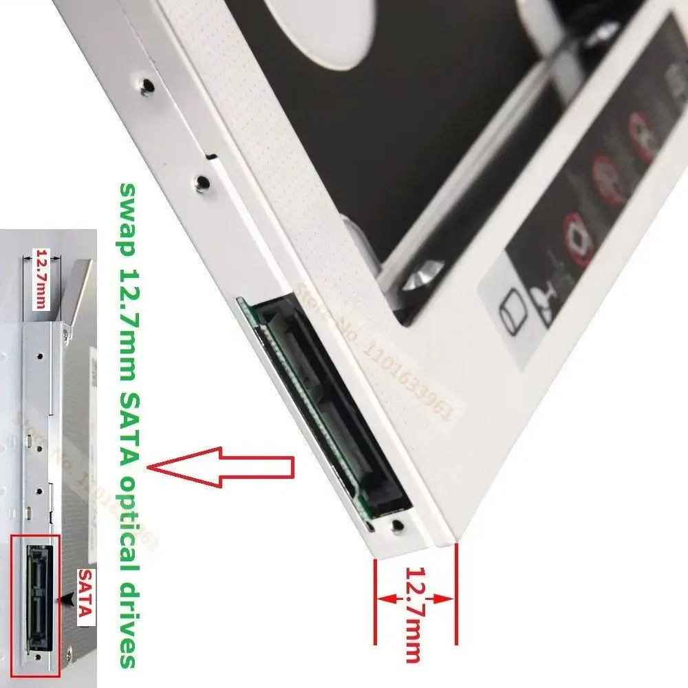2nd 2.5 SATA القرص الصلب HDD البصرية خليج العلبة الإطار قوس محول ل HP EliteBook 8560w 8570w 8760w 8770w 8470w 8560p 8570p