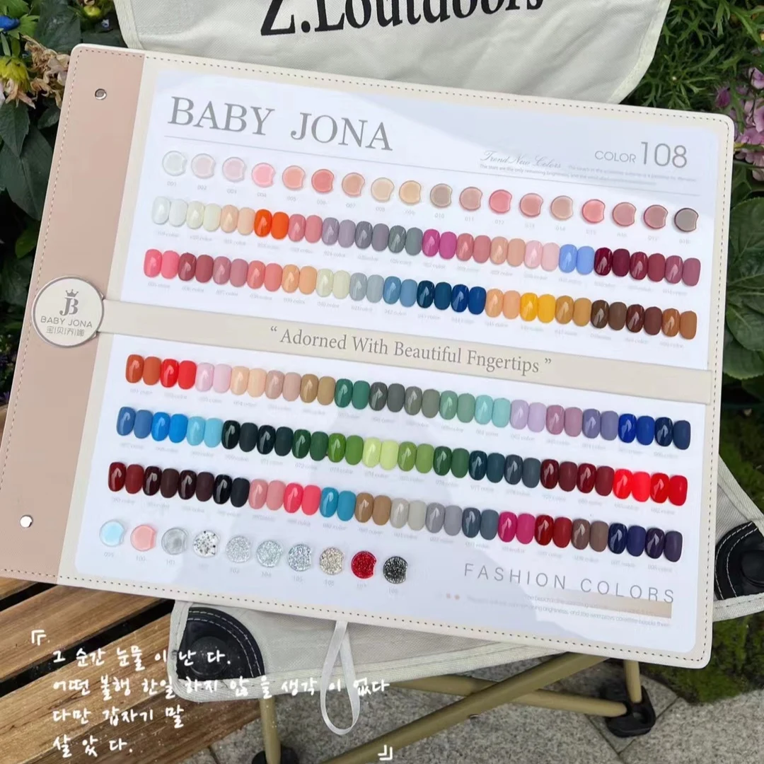 BABYJONA 108 colors Nail gel in set New model 2024 Nail salon Non-toxic Uv gel Nail art kit Eco-friendly vegetable glue Macaron