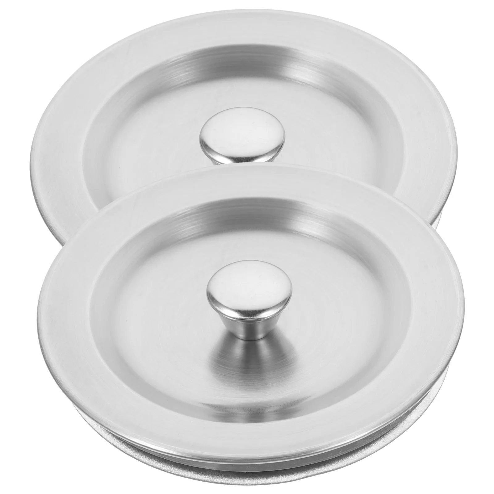 

2pcs DrainPlug SinkStopper StainlessSteel KitchenBathroom UniversalFloorCover LongLasting AntiRust SiliconRing Sealing
