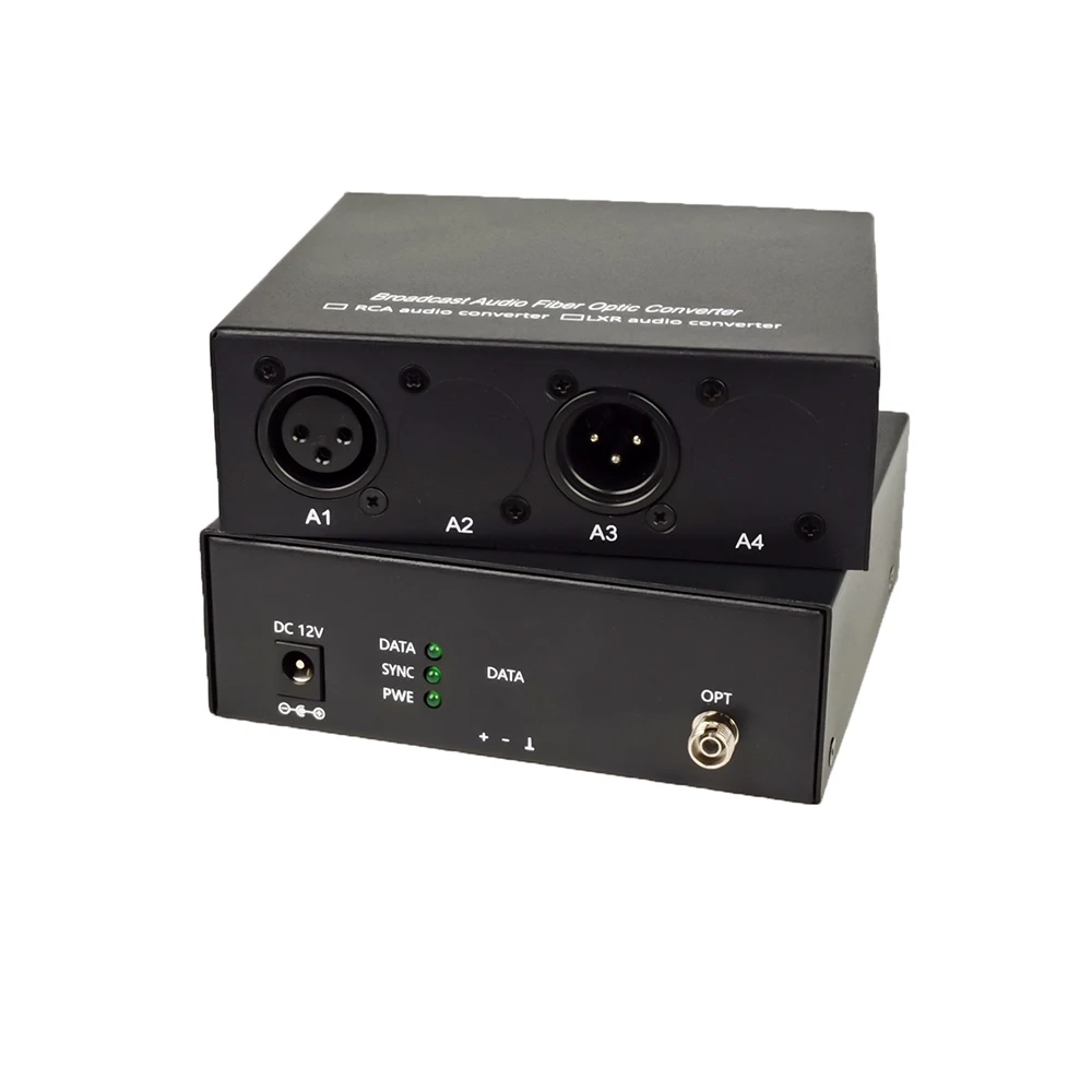 1-kanaals Bidirectionele Xlr Audio-Naar-Vezelconverter Gebalanceerde Audio-Naar-Vezelzender Ontvangerset Sm Fc Voor Audiosystemen