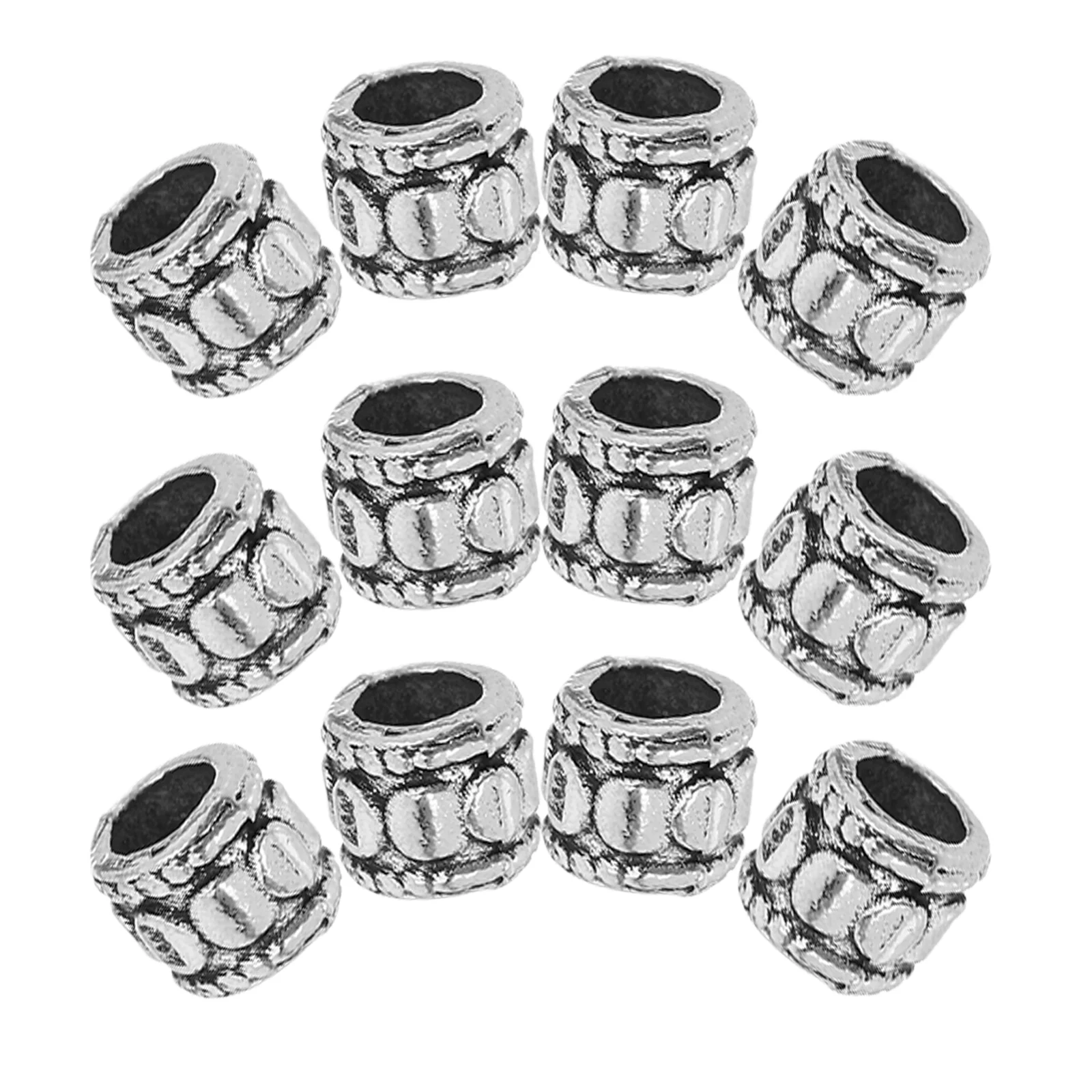 20 Pcs Jewelry Accessories Charm Spacers for Bracelets Tibetan Style Alloy Beads Manual Tribal Bulk