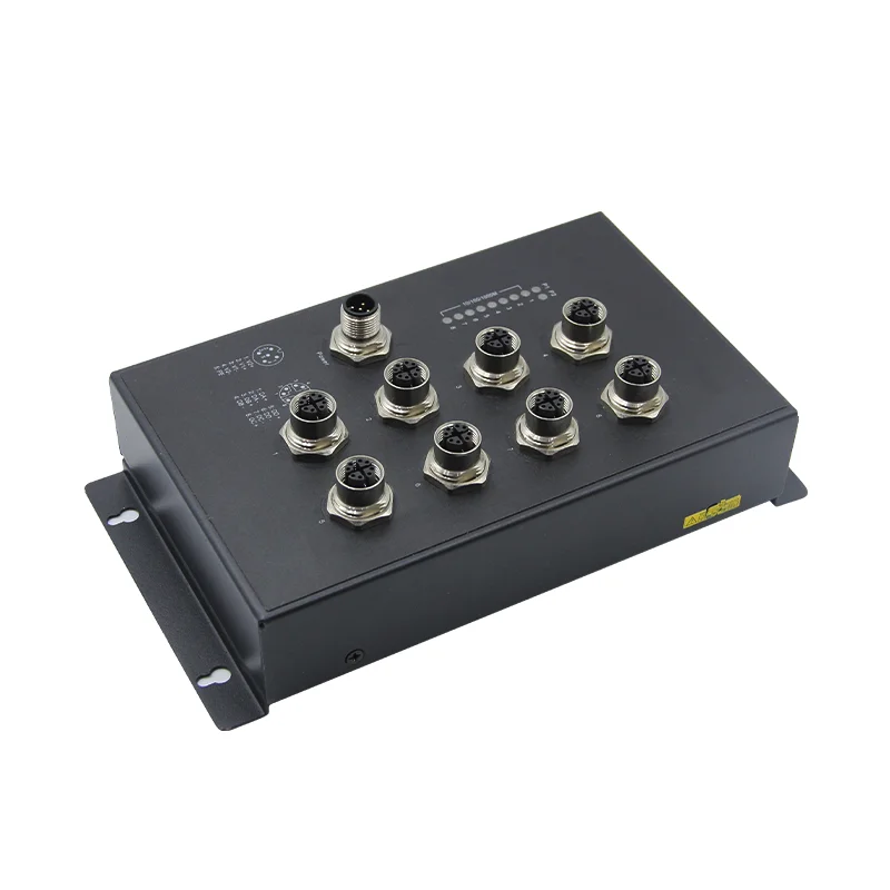 IP40 EN50155 M12 Gigabit  Switch 8G* M12 Industrial Switch 16 Ports  Connector Industrial PoE Switch  BYPASS Port 44-57VDC Input