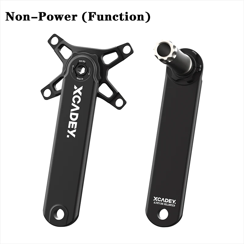 

XCADEY Road MTB Aluminum Crankset with 24mm TC4 Titanium Spindle, 160mm-175mm, High Strength and Toughness