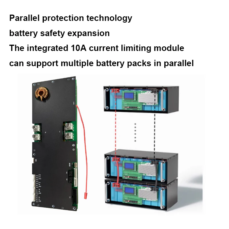 JKBMS Inverter BMS with Active Balance Current 16S Lifepo4/Li-ion/LTO for Growatt Deye Inverter Family Energy Storage Board