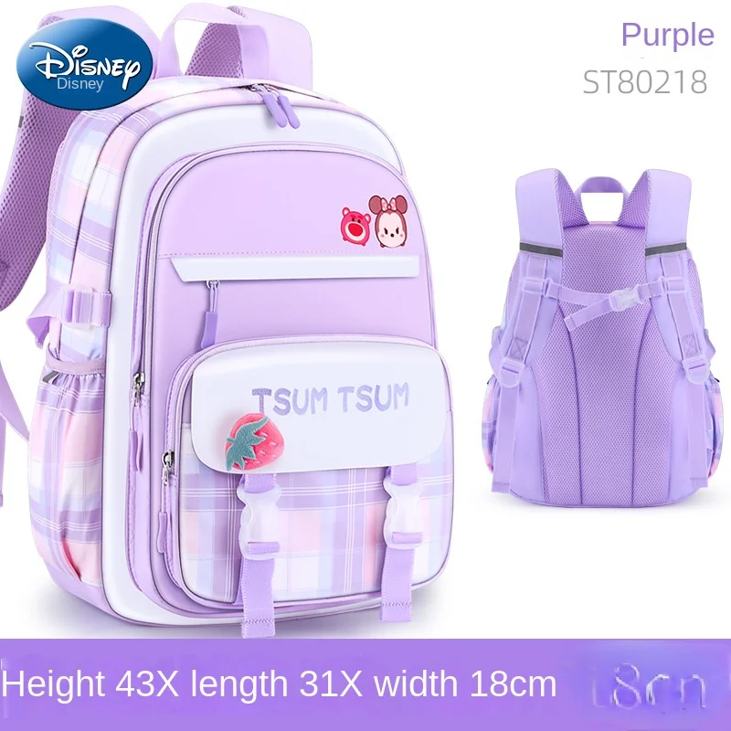 Disney-mochila de Mickey para estudiantes, mochila ligera de alta calidad, a la moda, con dibujos animados, para niñas pequeñas