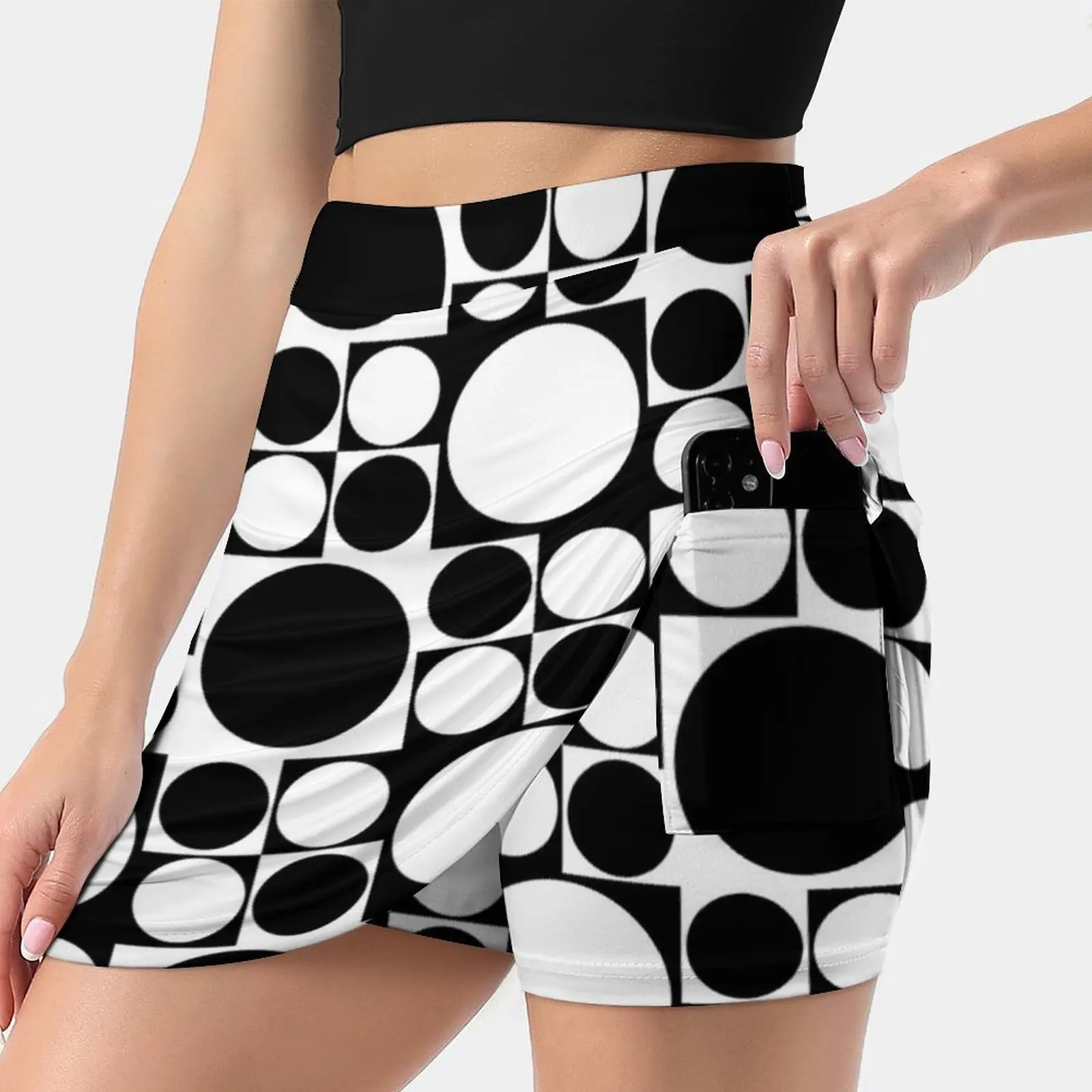 

Mod Op Art Dress Women's skirt Sport Skort Skirt With Pocket Fashion Korean Style Skirt 4Xl Skirts Mod Gogo Pop 60S Pantone