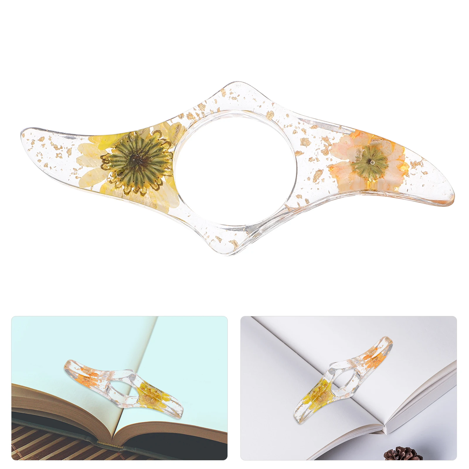 

Sturdy Lightweight Book Page Holder Thumb Ring Bookmark For Reading Plastic Finger Holder Portable Spreader Reader Accessory