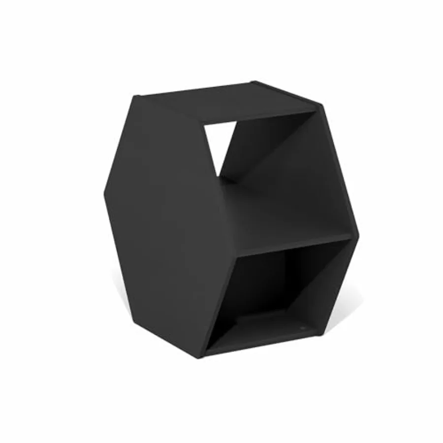 

Simple Design Coffee Table, Hexagon Modern Coffee Table with Open Shelf, Vertical or Horizontal Side Table, for Living Room, Be