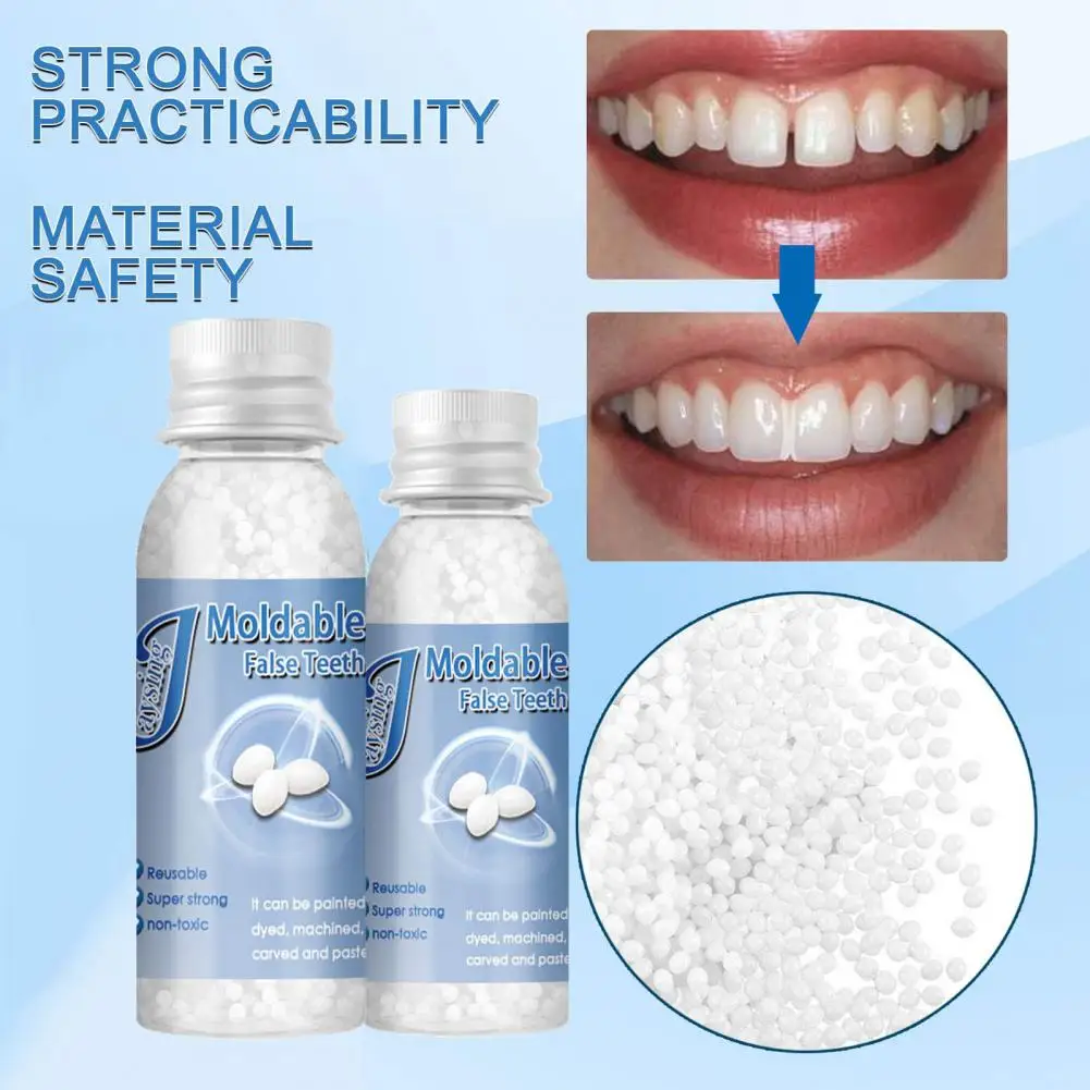 

Healthy Fake Teeth Veneers Long Lasting Mild Denture Solid Repair Kit Adhesive Glue Non-Irritating False Teeth Gel for Girl