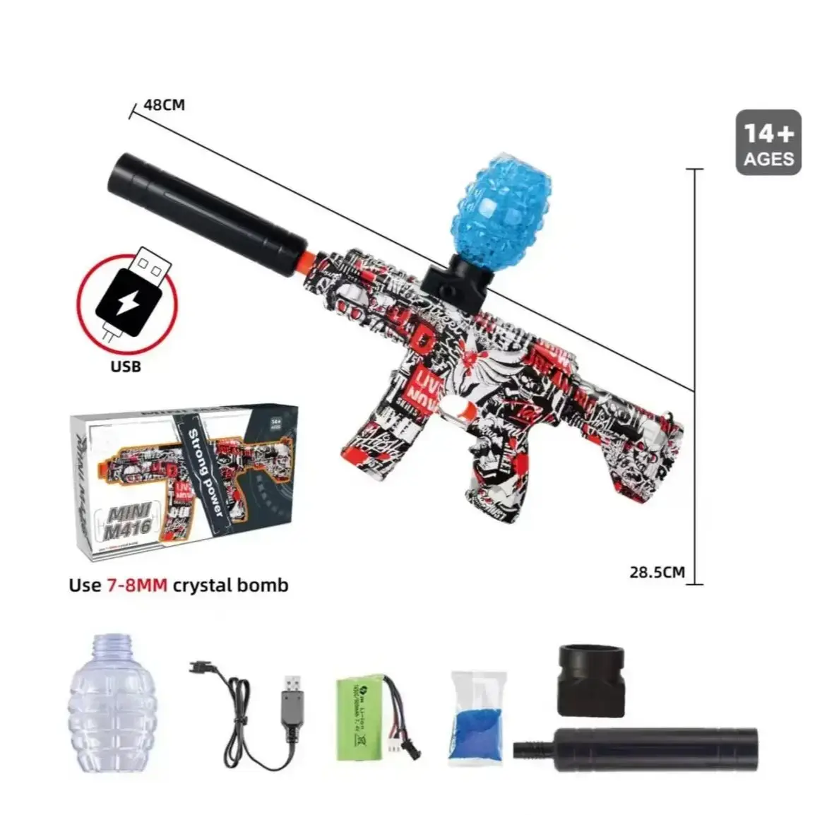 Electric Gun Toy Continuous Automatic Water Bullet Airsoft Guns Pistol Splatter Weapon Outdoor Game Cs Toy Guns For Adults Kids