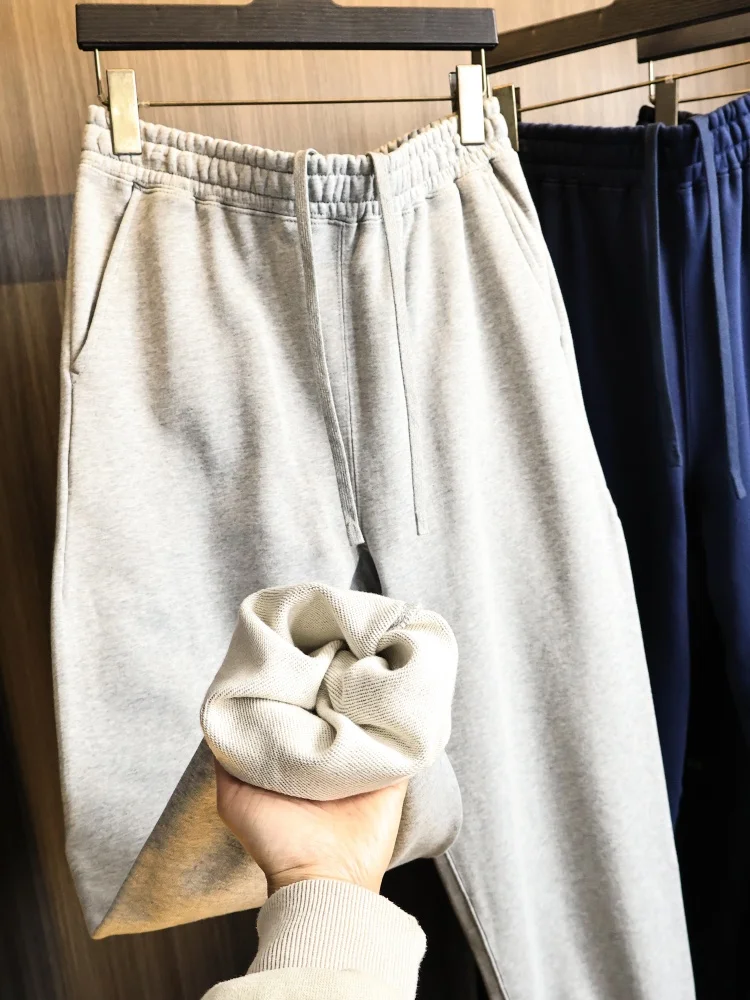 Comfortable Breathable Heavyweight Loop Fabric Sports Men's Loose Casual Pants Spring Fashion Urban Style Elastic Waistband