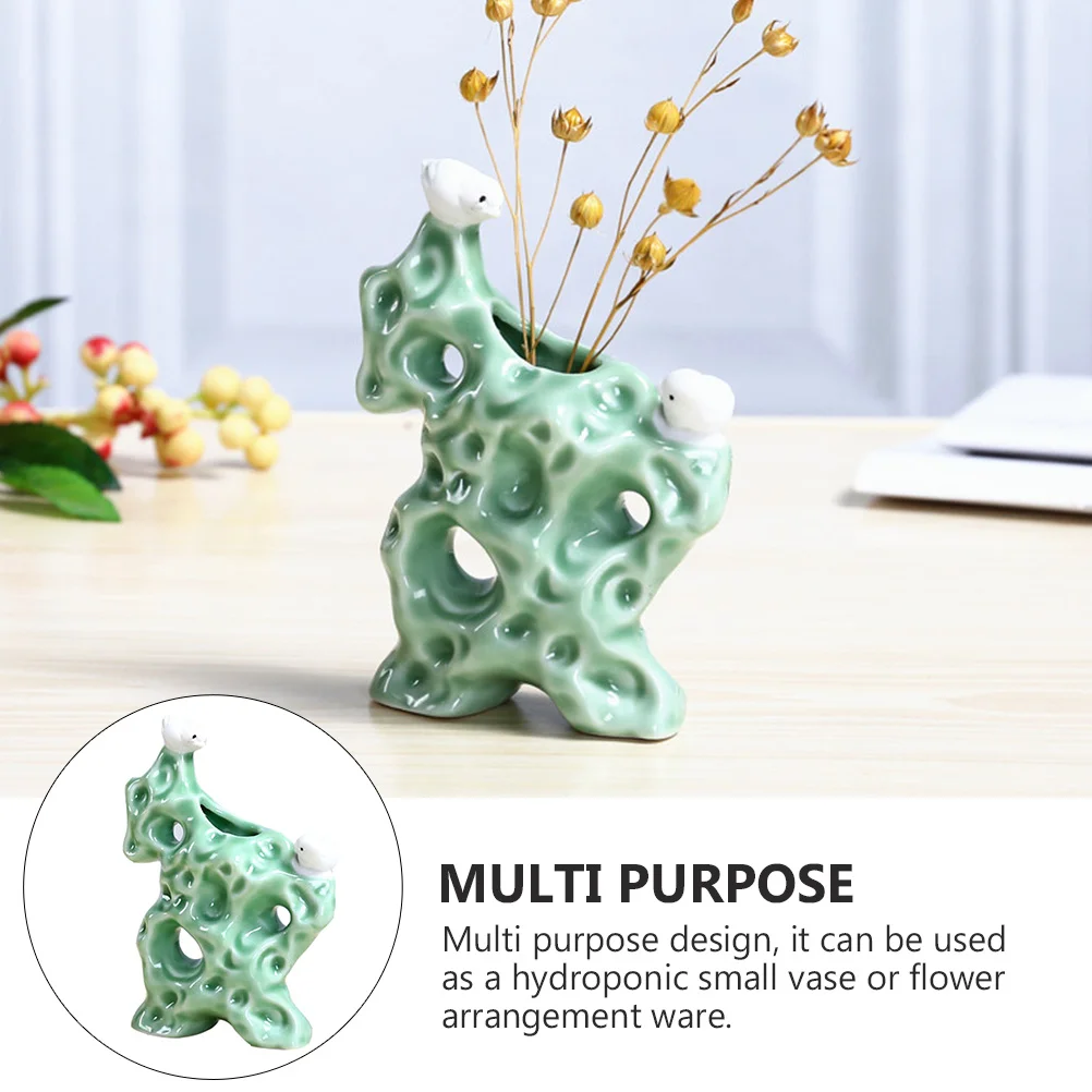 

Exquisite Ceramic Artware Flower Implement Decor Creative Design Material Long Service Life Home Ornament