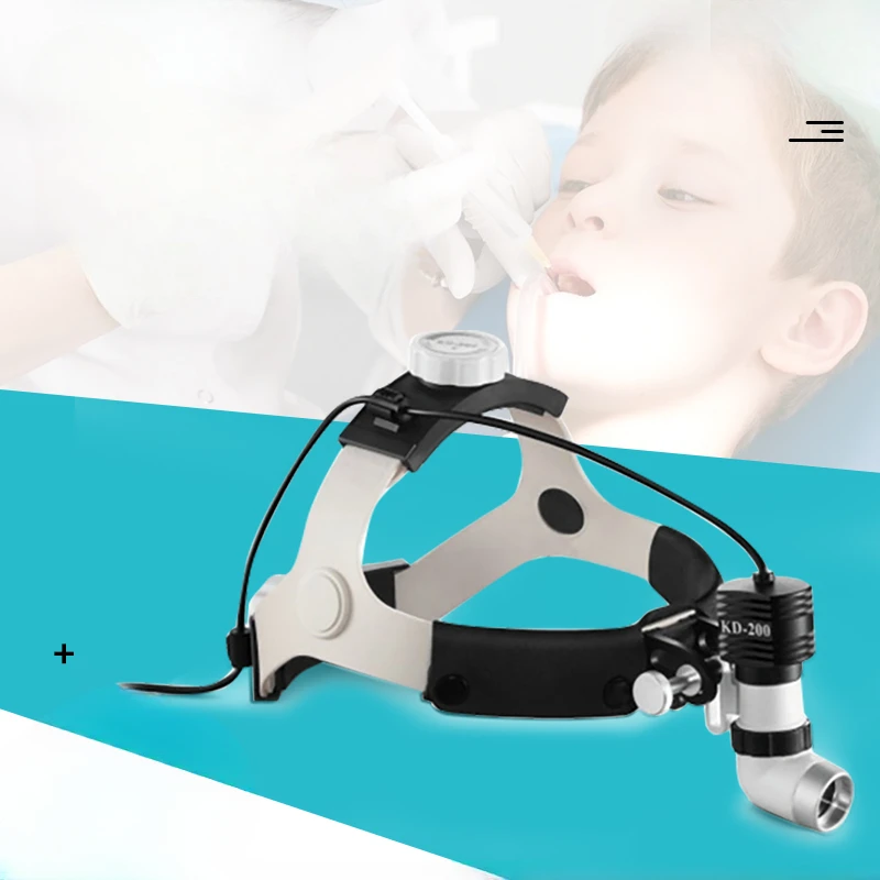 

Dental magnifying glass head-mounted LED oral headlight inspection