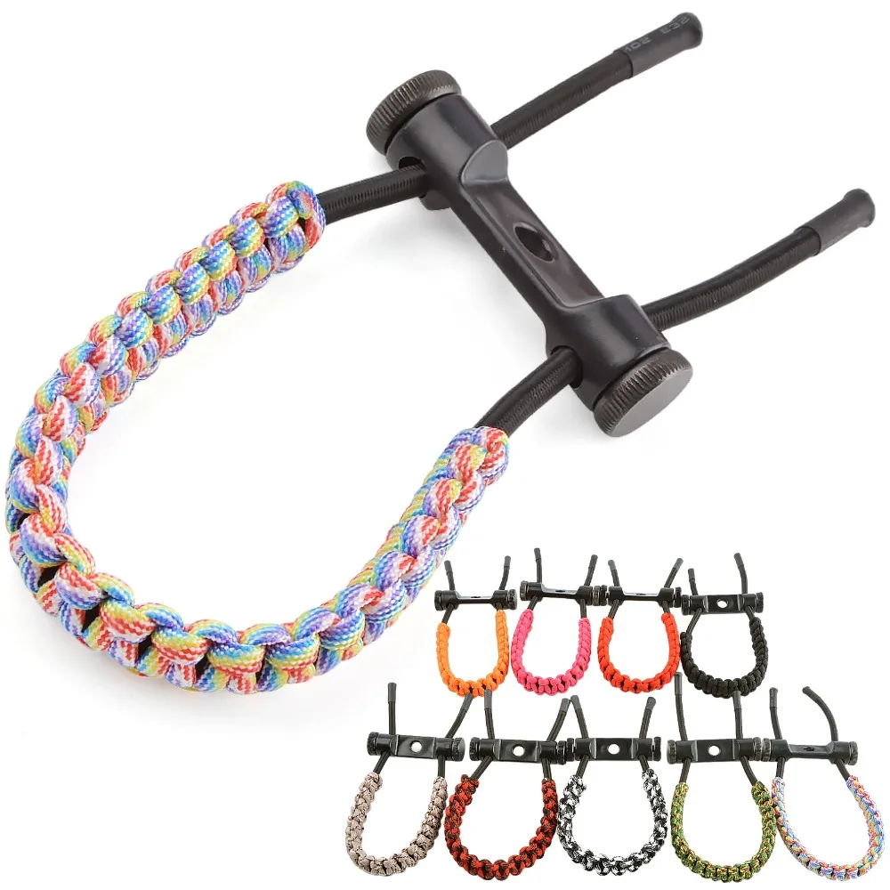

1pc Multi-Functional Nylon Woven Wrist Strap Multi-color Wrist Strap Rope for Compound Bow Archery Outdoor Sports Acc