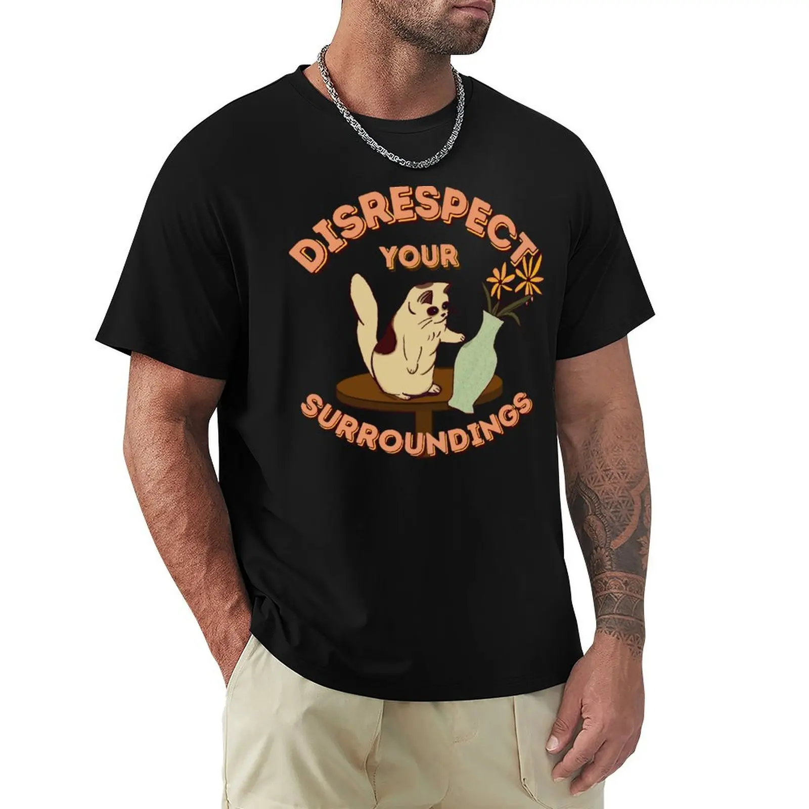 Disrespect Your Surroundings! (ORIGINAL) T-Shirt Large Size Casual Tee Shirt