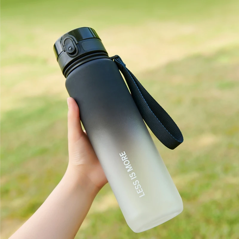 GIANXI Portable Cup Gradient Color Leak-proof Plastic Water Bottle Large Capacity Outdoor Travel Sports Fitness Jugs Drinkware