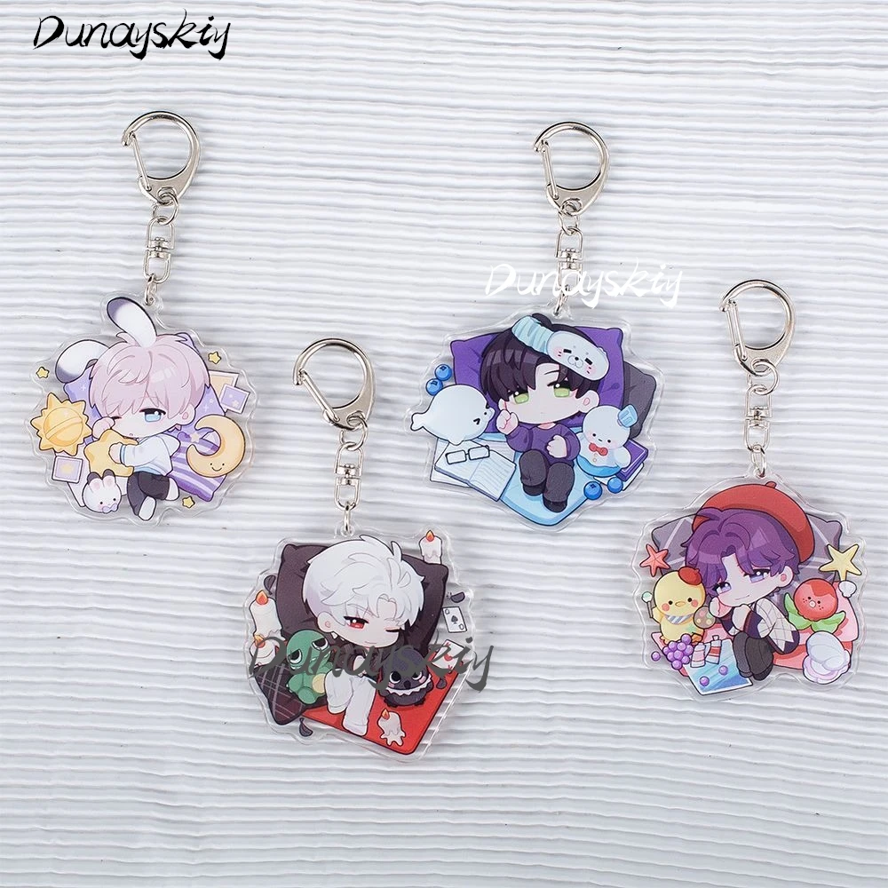 Love and Deepspace Rafayel Xavier Zayne Sylus Cosplay Costume Set Acrylic Keychain Bag Accessories Pendant Games Costumized Item