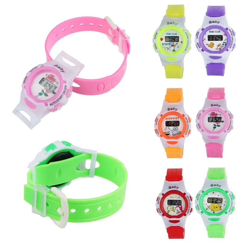 2021 dignitoso colorato ragazzi ragazze studenti guardano il tempo elettronico digitale orologi sportivi da polso regali per bambini reloj montre vendita calda