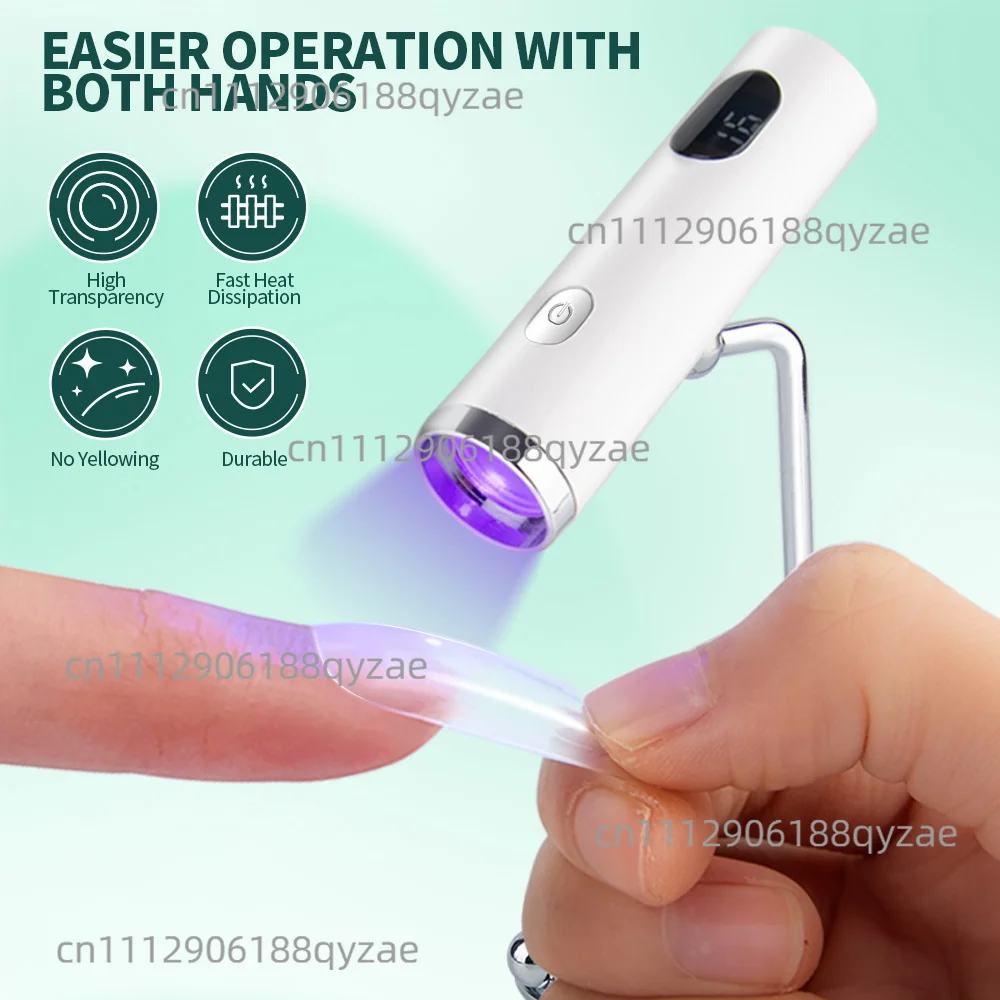Factory Direct Sales of The New Power Storage Nail Art Word Light Can Rotate 360 Degrees Lightweight UVLED Nail Art Baking Light