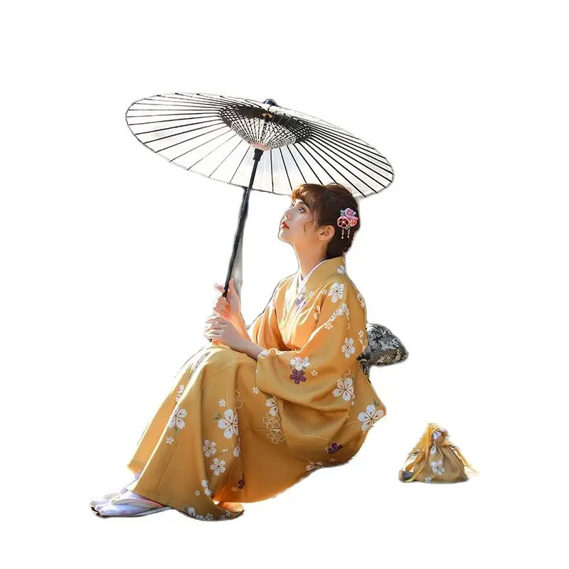 

Women Flower Print Kimono Japanese Dress Traditional Asian Sakura Vintage Clothes Oriental Elegant Costume