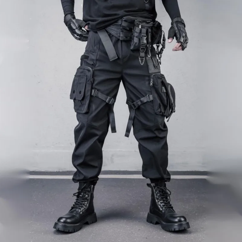 HKSH Spring Autumn New Men Tide Dark Niche Design Pocket Cargo Pants Heavy Tactical Leggings Trend Safari Style Overalls HK20917