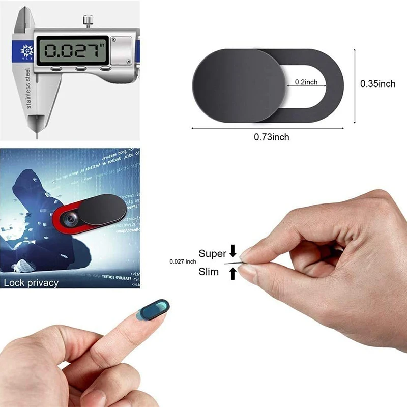 20PCS Mobile Phone Privacy Sticker WebCam Cover Shutter Magnet Slider Plastic For iPhone Web Laptop PC For iPad Tablet Camera