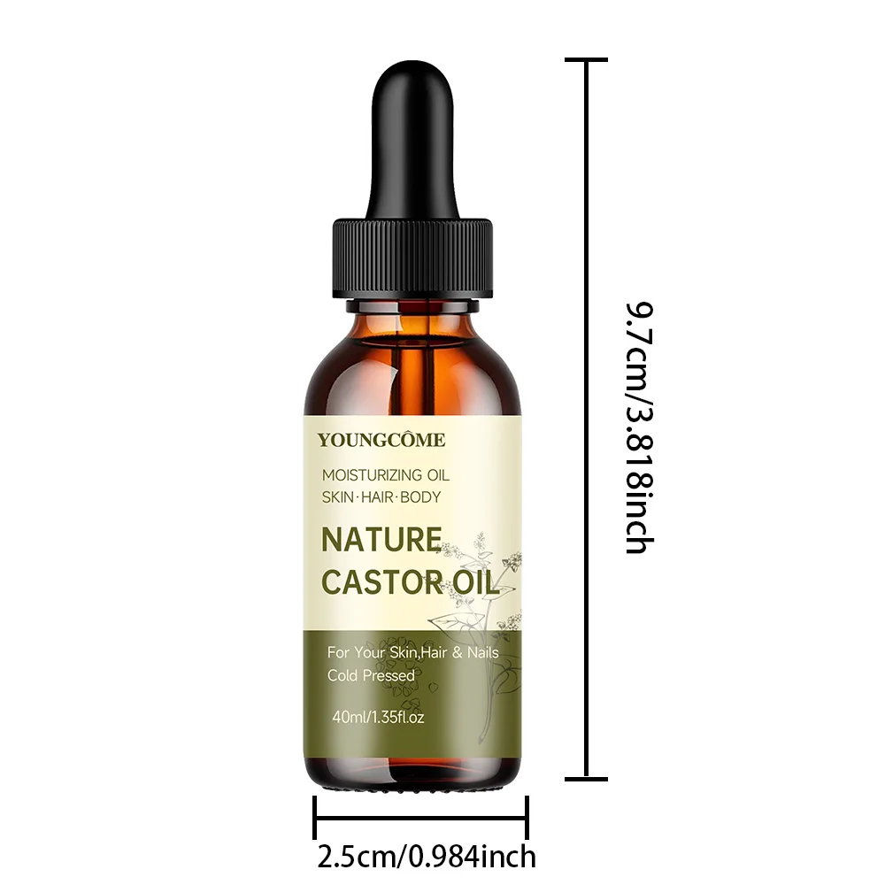 Huile de ricin noire huile de ricin biologique saine améliore la ténacité de la ligne des cheveux no