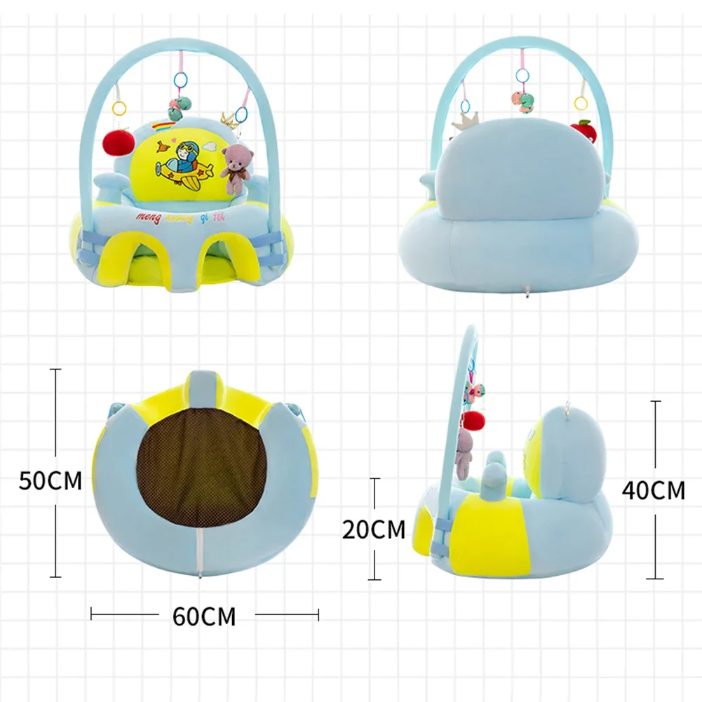 2021 Baby Feeding Safety Seat Skin Cartoon Plush Learning Sit Chair Without Cotton Chair Case Kids Skin Seat Sofa