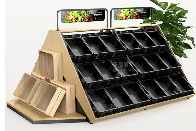 Fruit and vegetable display rack fresh supermarket convenience store fruit and vegetable shelf store gangmu Zhongdao