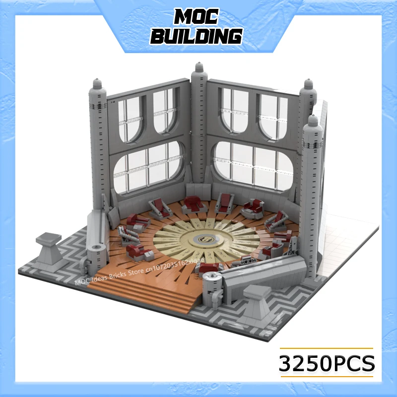 MOC Space Movie Series Scene Council Chamber Model Building Blocks DIY Assemble Bricks Creative Toy Collection Display Xmas Gift