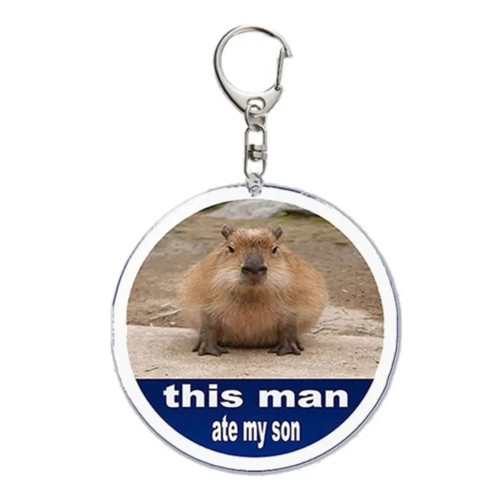 

Креативный мультяшный брелок с капибарой и капибарой, акриловая смола, брелоки с изображением животных, капибары, забавная милая сумка, подвеска