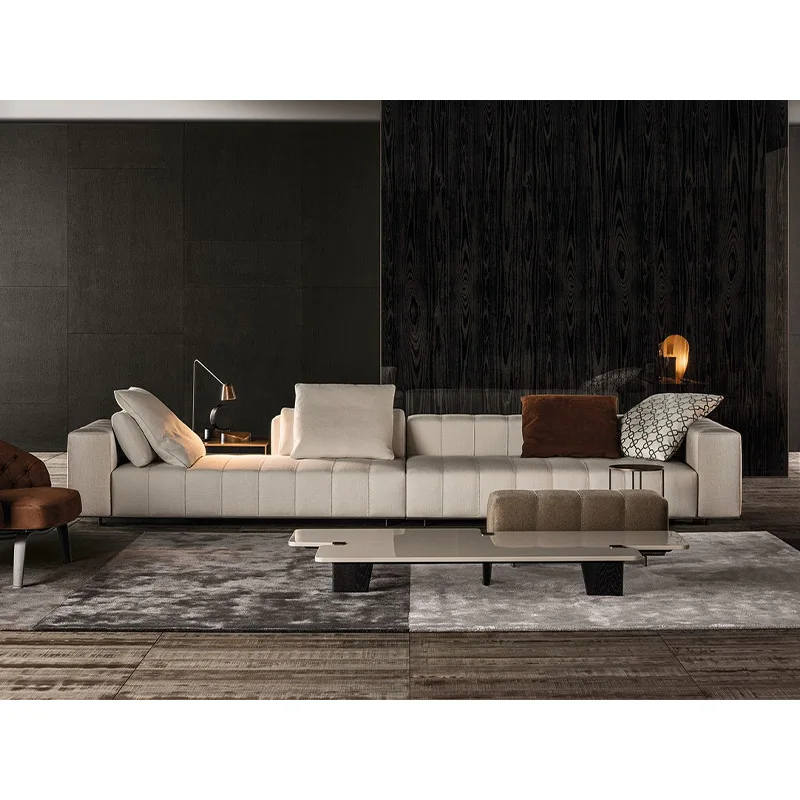 

# Modern Three Seat Sectional Sofa with Massage Minimalist Large Square Design Convertible Corner for Living Room School