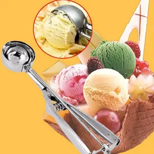 مغرفة آيس كريم من الفولاذ المقاوم للصدأ ، مغرفة كرة ، 1 قطعة أفضل 12 كرة صنع الآيس كريم مبيعا - رقم 11